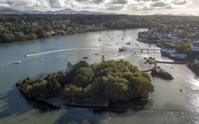 A small island in Menai Bridge, Wales, is being sold for a mere £1million