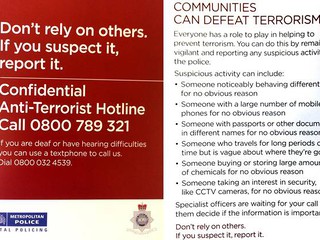 Commuters given 'six point checklist' on how to spot a terrorist at London stations