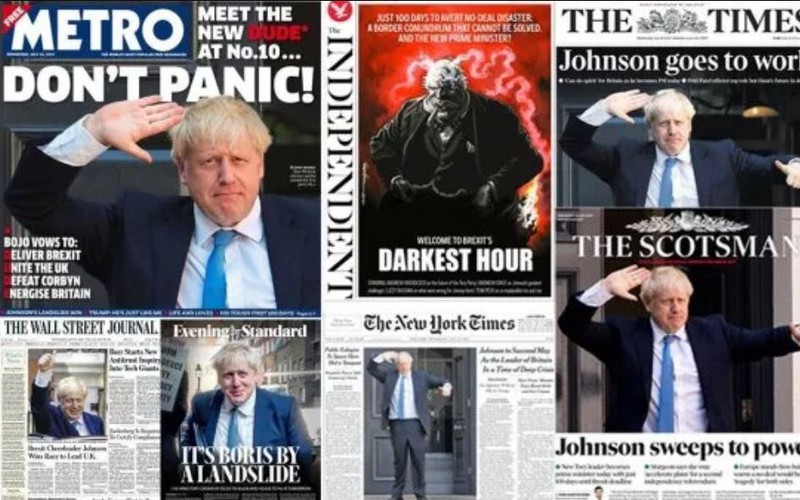 Media comment on Boris Johnson's election as the new prime minister of the UK