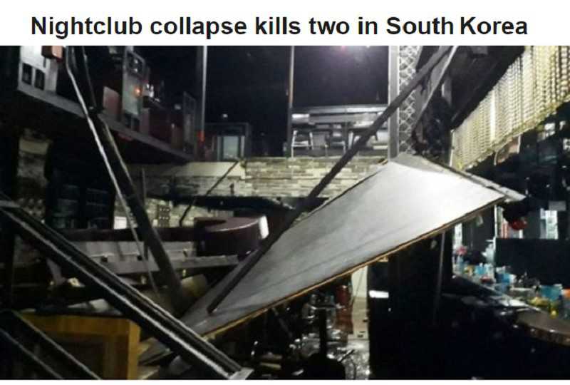 Nightclub collapse kills two in South Korea