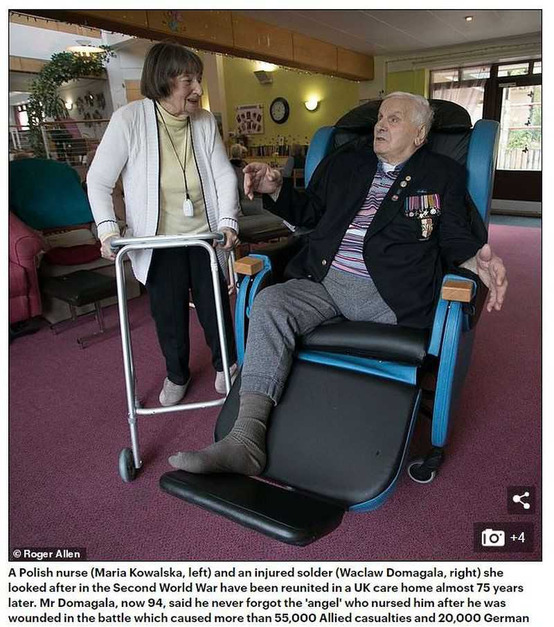 Pielęgniarka i żołnierz spod Monte Cassino trafili po latach do tego samego domu opieki