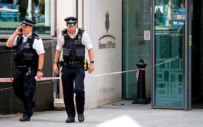 A knife attack in front of the Home Office building in central London
