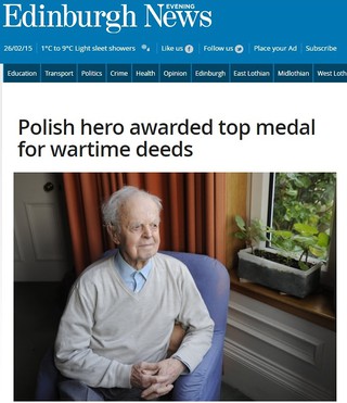 Edynburg: Polski weteran wojenny otrzymał Złoty Krzyż Zasługi