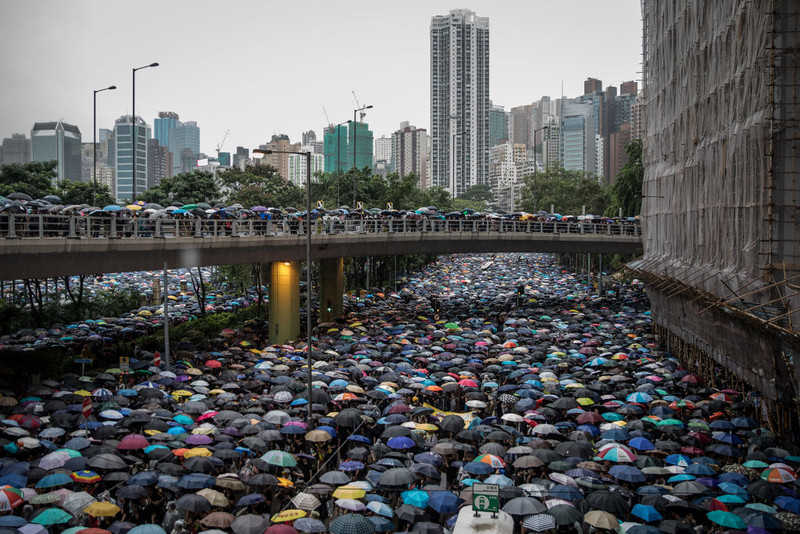 Kolejny masowy marsz protestu przeciw władzom Hongkongu