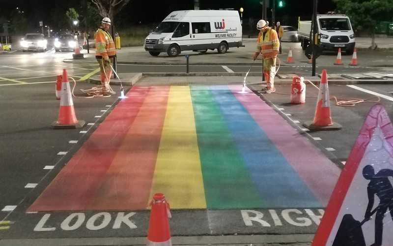 UK's first-ever permanent rainbow crossing unveiled in London