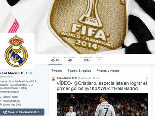 15 milionów osób na Twitterze Realu Madryt