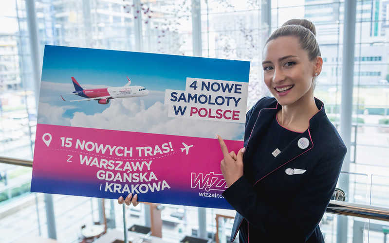 Wizz Air: 15 nowych tras z Gdańska, Krakowa i Warszawy