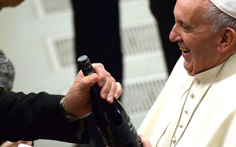 The Pope sent wine to firemen who released him from the elevator