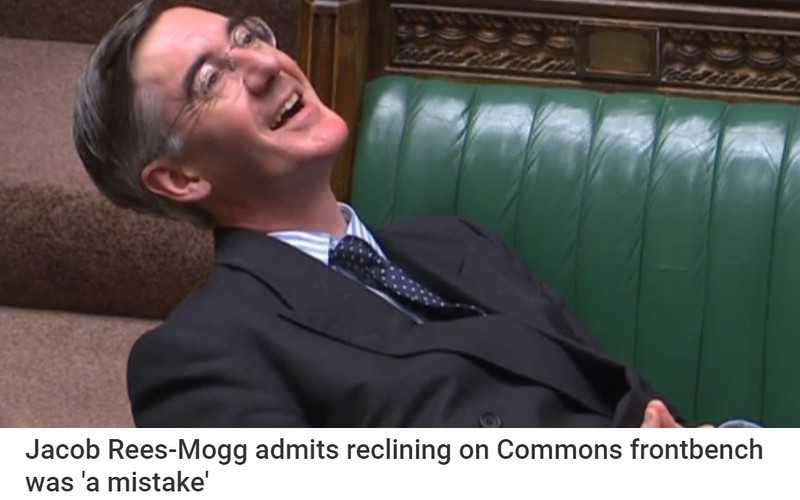 Jacob Rees-Mogg admits reclining on Commons frontbench was 'a mistake'