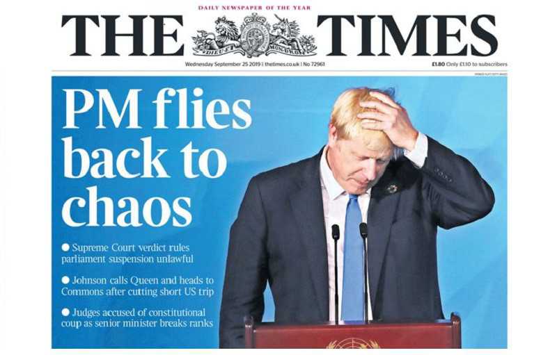 Brytyjska prasa: "Johnson upokorzony", "Premier nie ma wstydu"