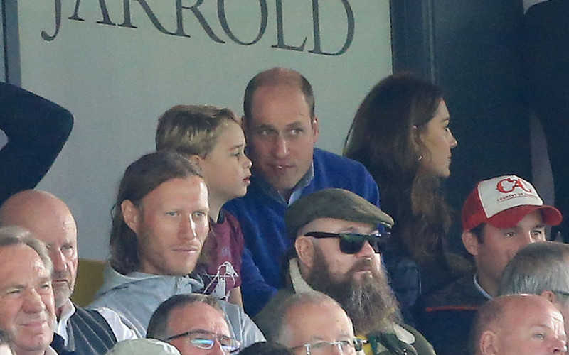 Prince George can't contain his excitement at first Aston Villa game