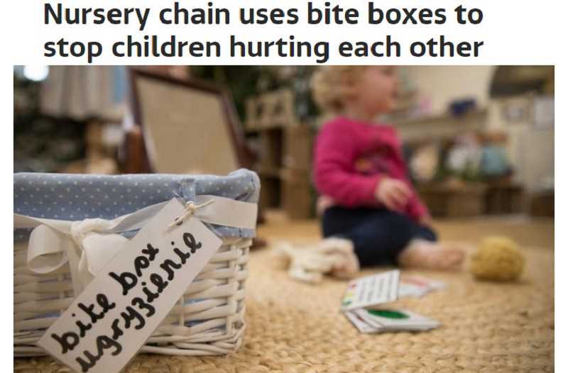 Nursery chain uses bite boxes to stop children hurting each other