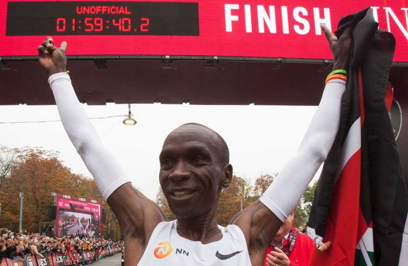 Eliud Kipchoge makes history by running sub two-hour marathon