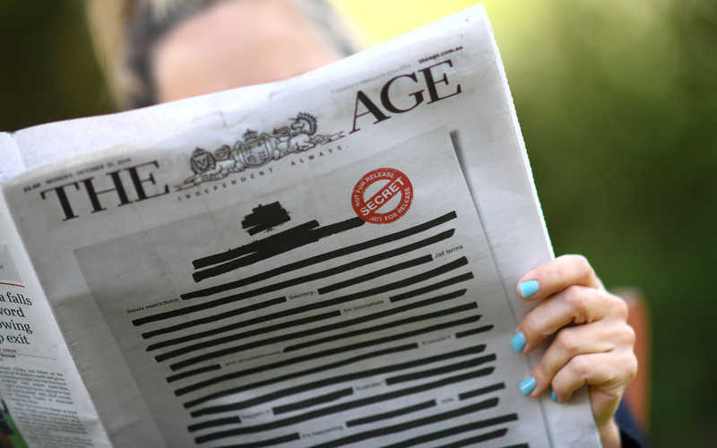 Australian papers go black to protest against media restrictions 