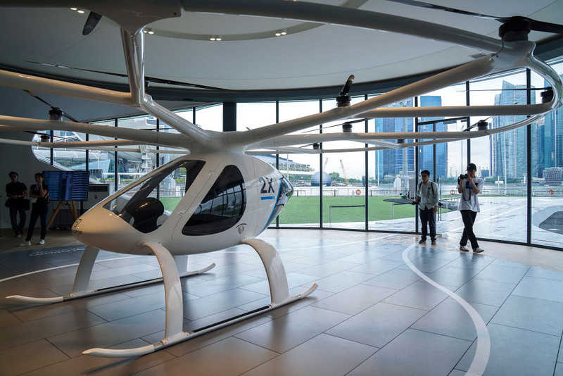 The Volocopter flying taxi made a test flight