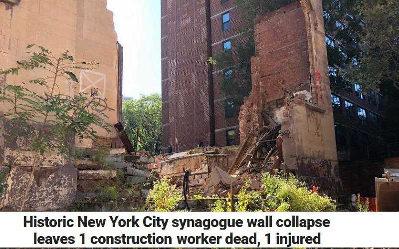 Nowy Jork: Polak zginął przy rozbiórce synagogi