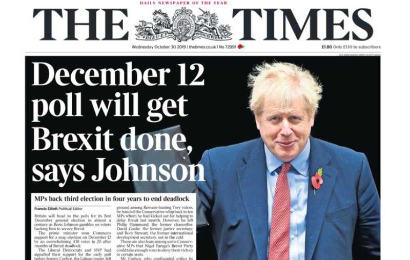 Media w UK o wyborach: Szansa na przełamanie pata i ryzyko dla Johnsona