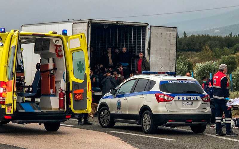 Police find 41 migrants alive in refrigerated truck in Greece