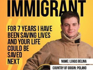 Szkocki dziennik: "Polski strażak symbolem imigrantów w Wielkiej Brytanii"