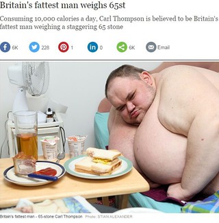 Britain's fattest man weighs 65st
