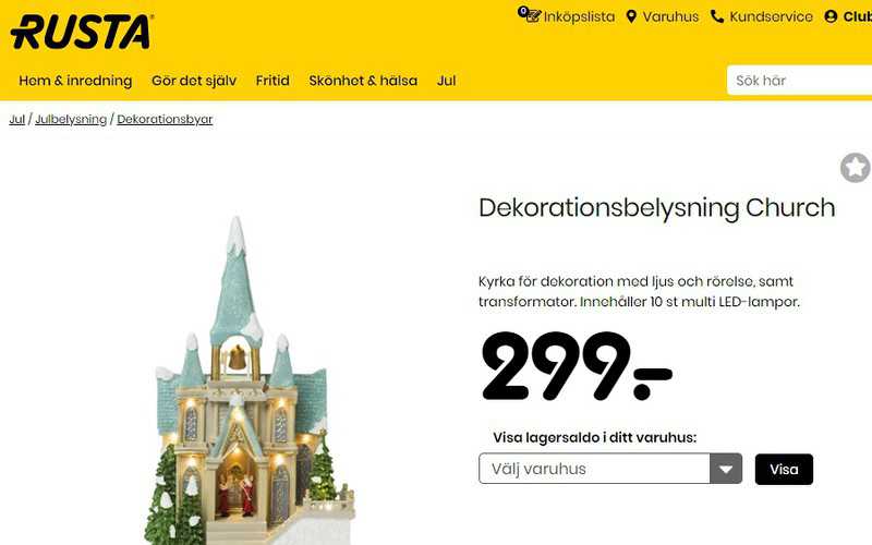 Szwecja: Ozdoba świąteczna w sieciówce wywołała oburzenie internautów