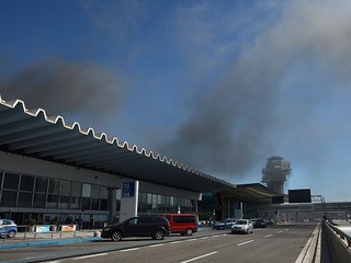 Chaos at Rome airport after two-storey-high flames engulfed terminal leaving thousands of passengers
