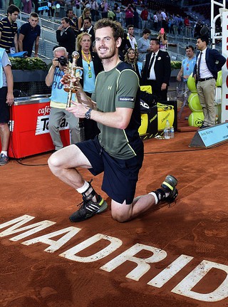 The emphatic victory was Murray's first on clay against Rafael Nadal