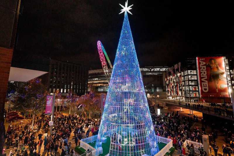 Tallest LED Christmas tree in London unveiled in Wembley Park