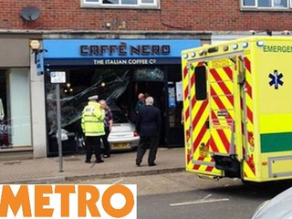 Porsche smashes through coffee shop in London