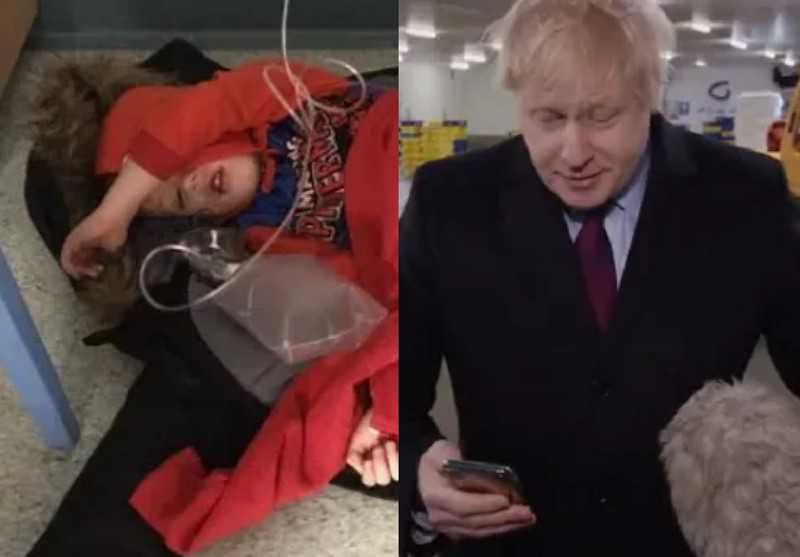 PM refuses to look at picture of boy forced to sleep on hospital floor