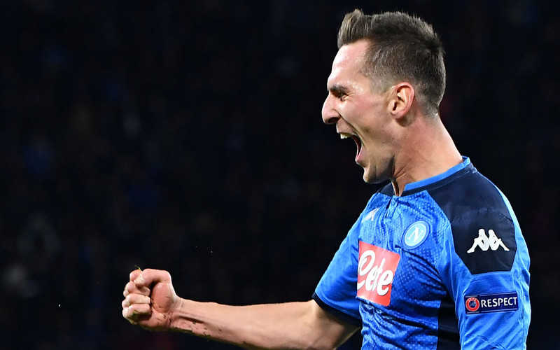 Milik hat-trick fires Napoli into last 16 of Champions League