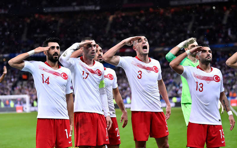 UEFA fines Turkey football body for military salute