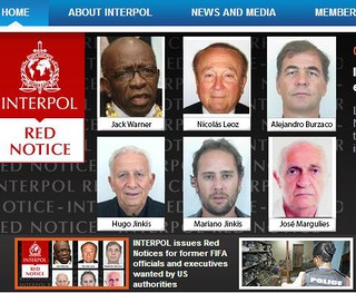Interpol issues red notices for former Fifa officials wanted by US
