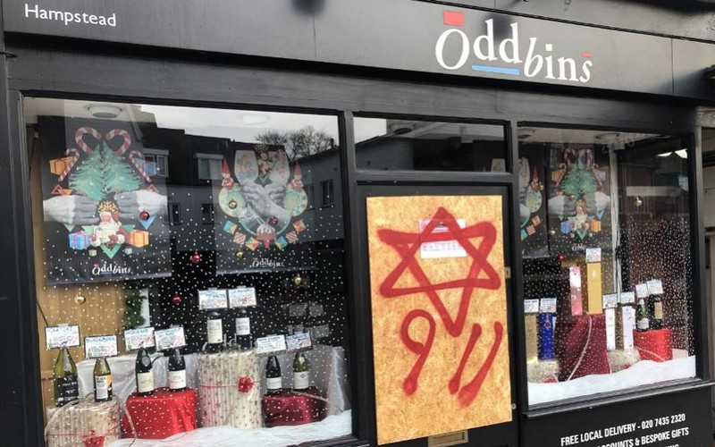 London synagogue and shops targeted with antisemitic graffiti