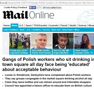 "Daily Mail" corresponds to the Polish community
