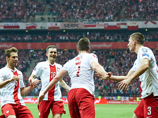 Polish football team in Gdansk getting ready for match with Greece