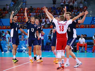 Poland is in semifinals of Men's Volleyball match in Baku