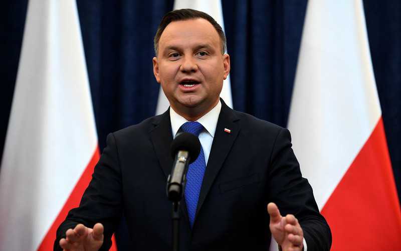 Polish president accuses Putin of 'historical lie' over second world war