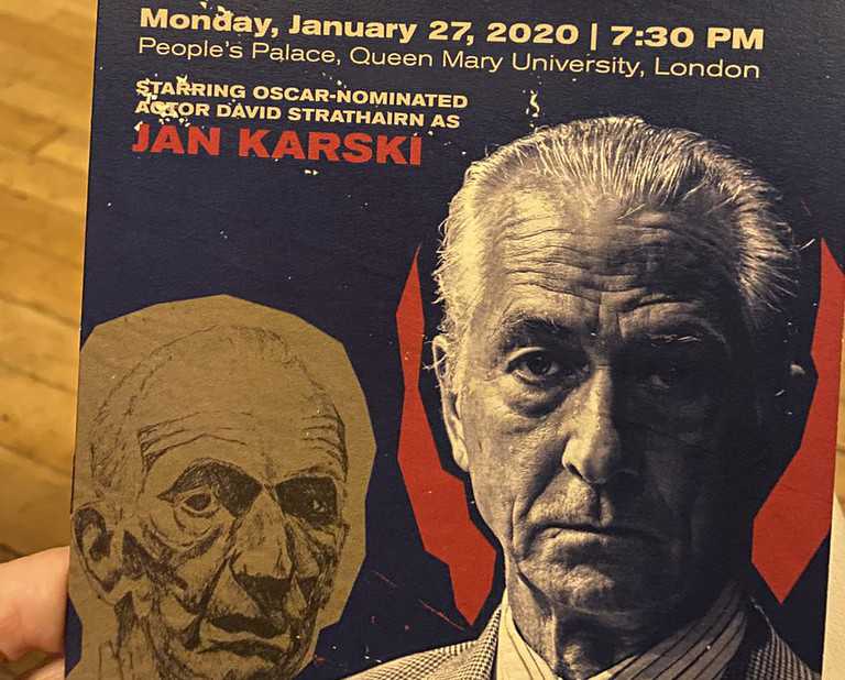 A play about the life of Jan Karski was staged in London