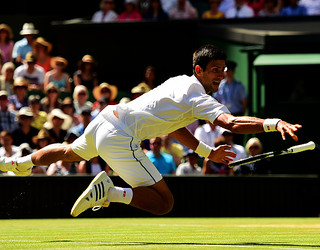 Novak Djokovic in Wimbledon final