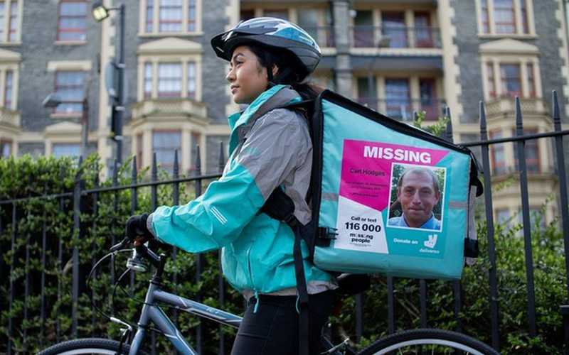Deliveroo riders to carry posters of missing people on their backpacks
