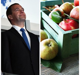 Miedwiediew: "Polskie jabłka oblewane są chemikaliami"