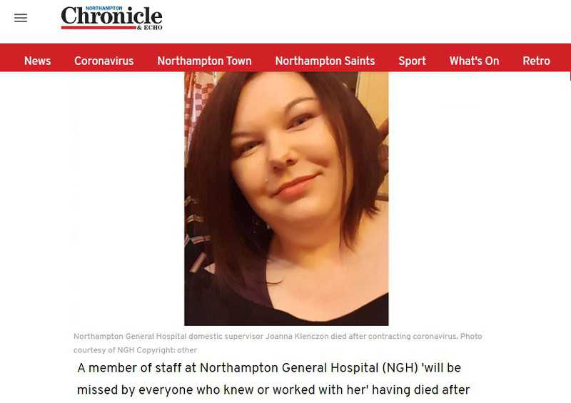 Northampton General Hospital worker dies after contracting coronavirus