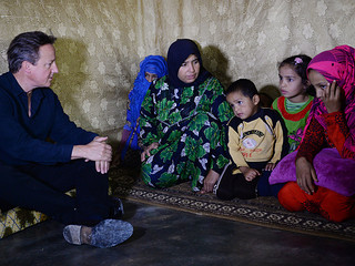 Premier Cameron odwiedził obóz dla uchodźców w Libanie