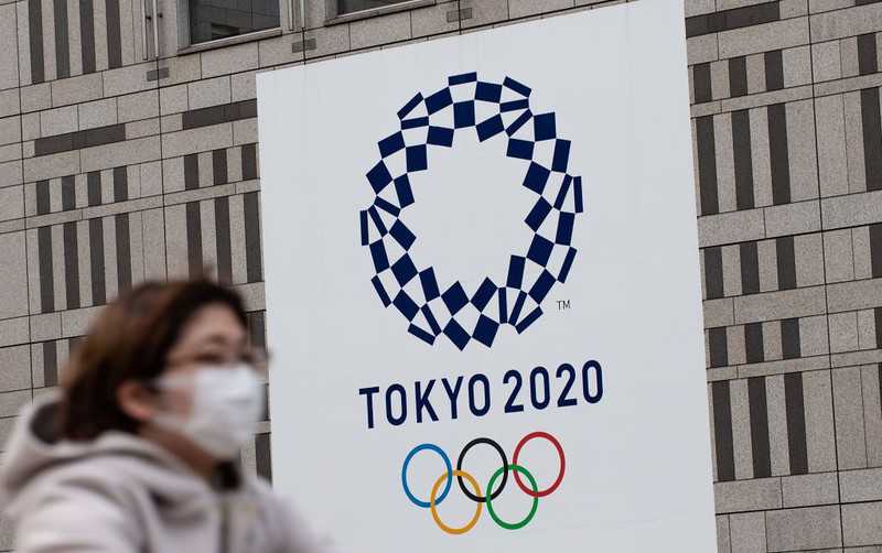 Tokyo Olympics protest parody of logo that depicts COVID-19 