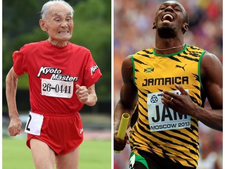 105-letni Japończyk kontra Usain Bolt