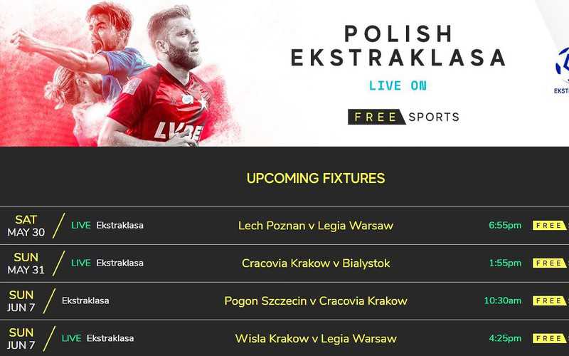 Free live broadcasts of Polish football matches are returning to Freesports