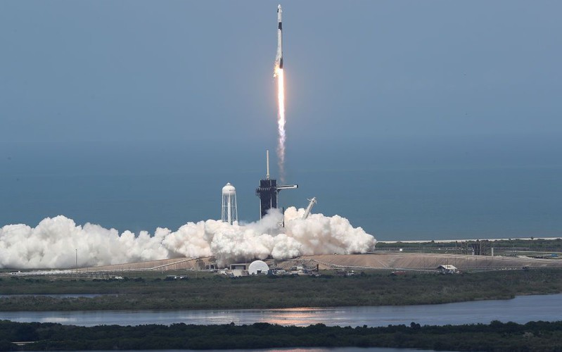 SpaceX launch: Nasa astronauts begin historic mission on private spaceship