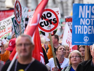 Manchester march: Large protest at Tory conference