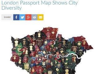 Paszportowa mapa Londynu. Polskich orzełków najwięcej
